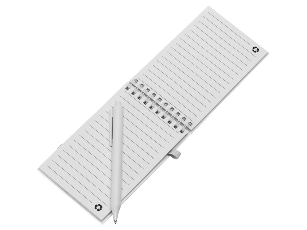 Антибактериальный набор с блокнотом и стаканом  Safe work, белый-2