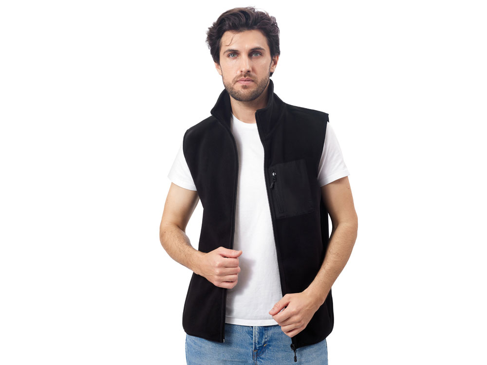 Жилет флисовый Trondheim унисекс, черный-2