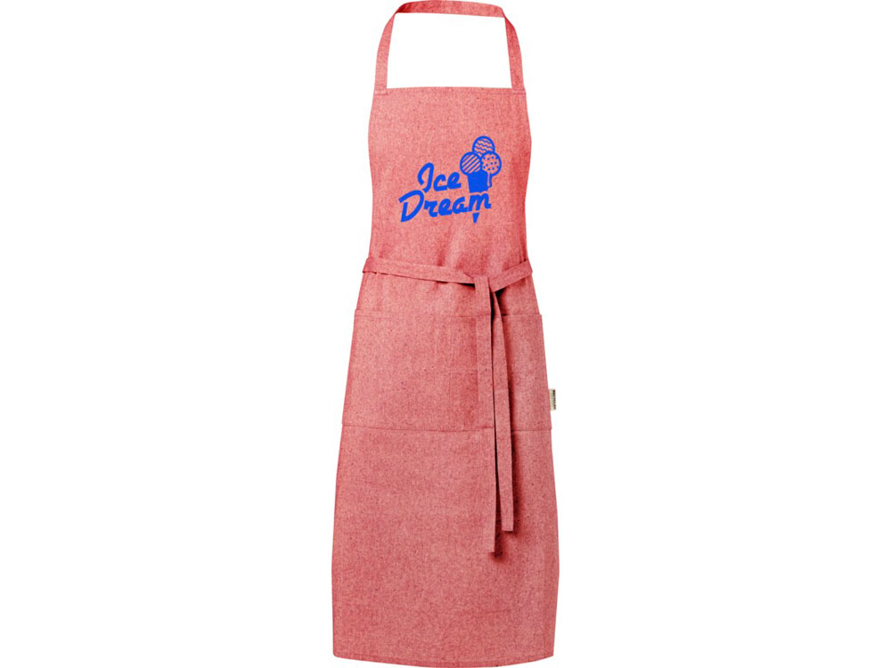 Pheebs 200 g/m2 recycled cotton apron, красный яркий-3