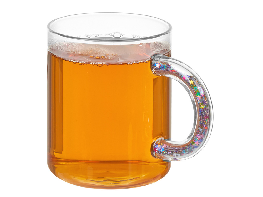Стеклянная кружка с блестками в ручке Feria-5