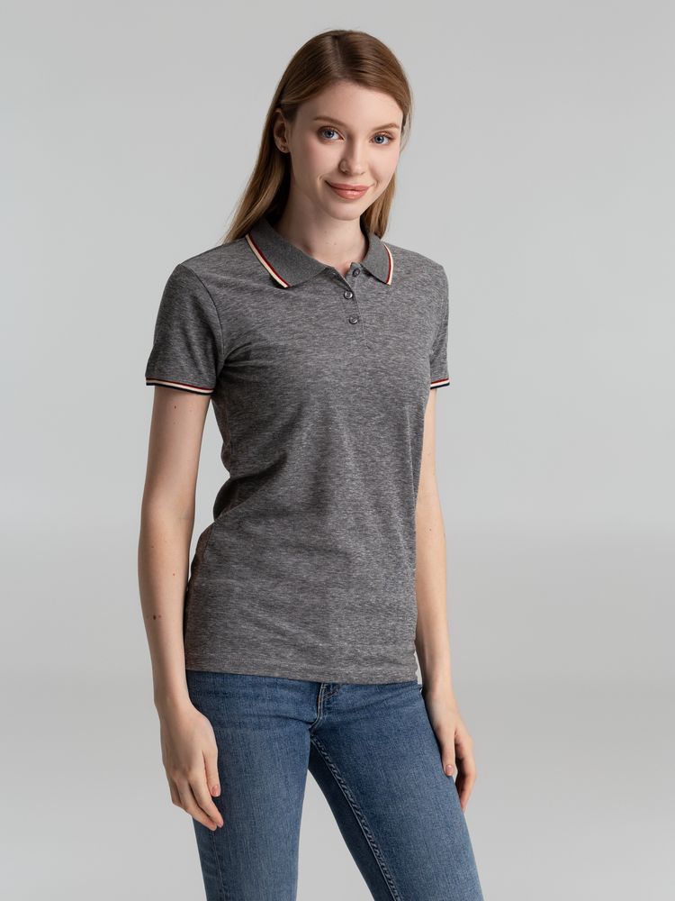 Рубашка поло женская Paname Women, черный меланж-4