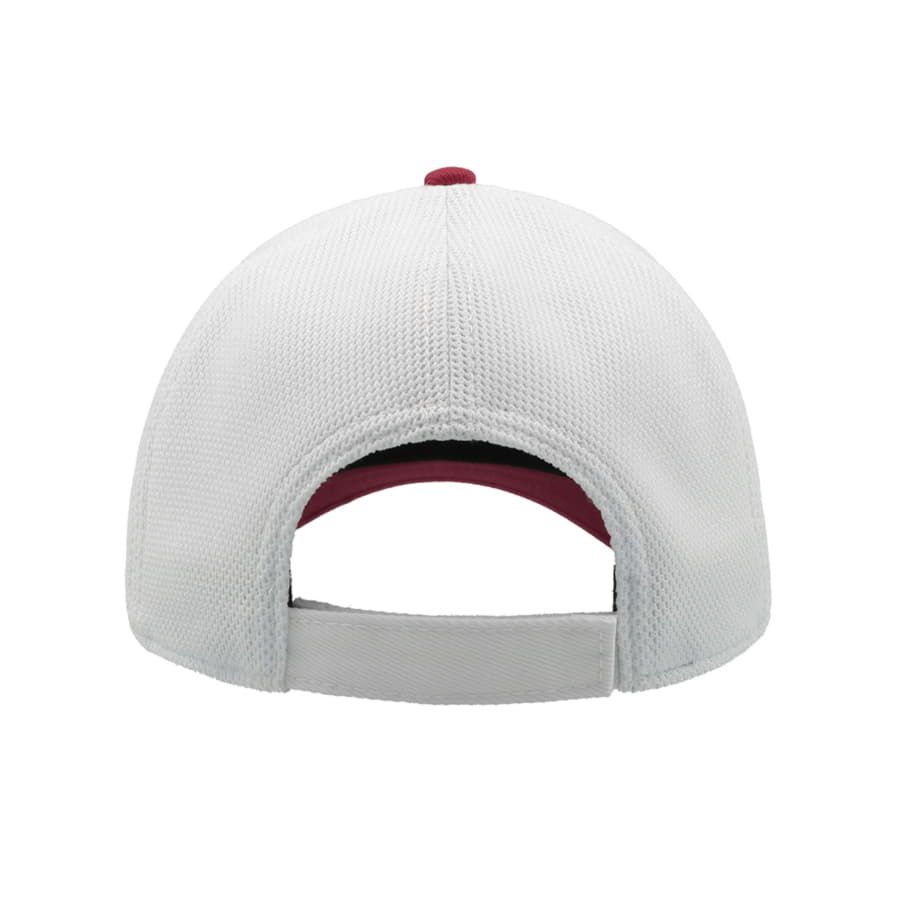 Бейсболка CAMPUS, 6 клиньев, застежка на липучке, красный, белый-5