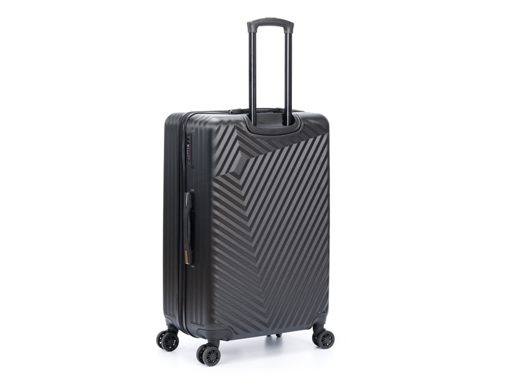 Чемодан TORBER Lama, чёрный, ABS-пластик, 49 х 29,5 х 77 см, 92 л-1