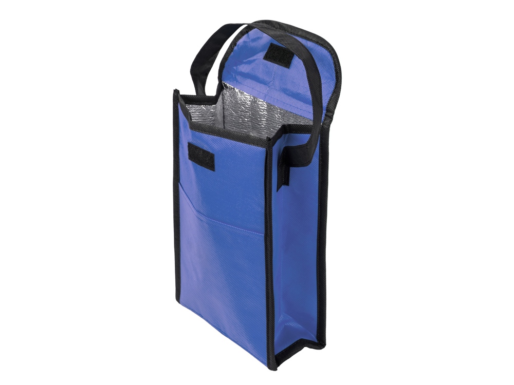 Сумка-холодильник Reviver на липучке из нетканого переработанного материала, синий-1
