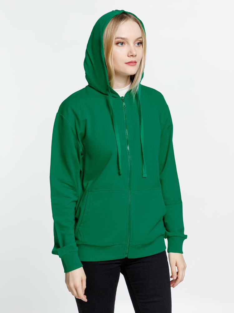 Толстовка на молнии с капюшоном Siverga 2.0, зеленая-9