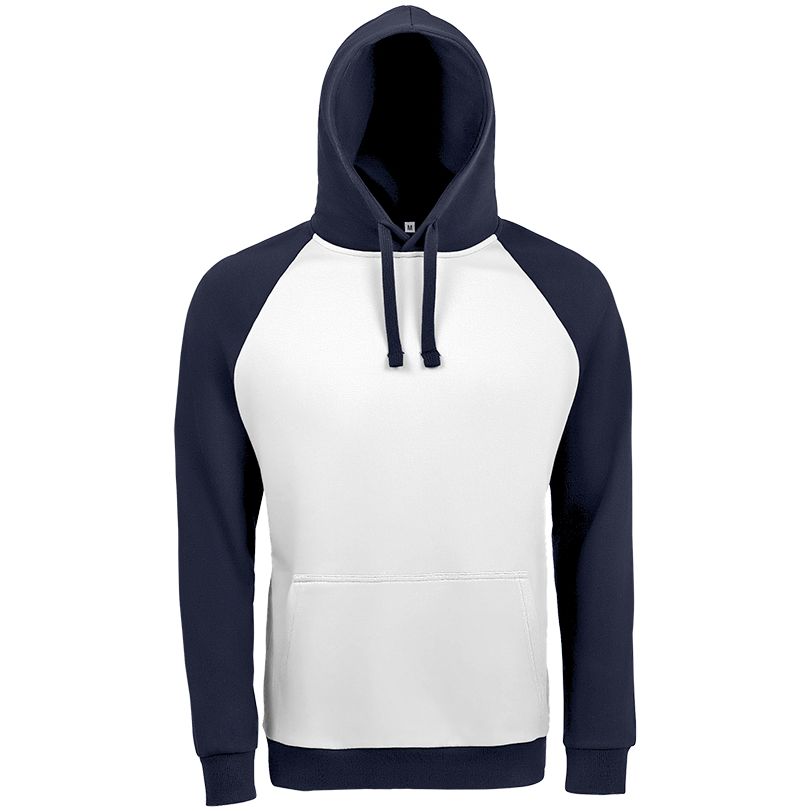 Толстовка унисекс Seattle, белая с темно-синим-0