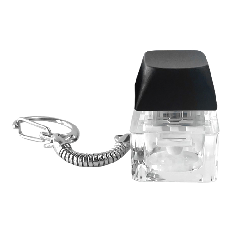 Брелок PUSH ME с LED подсветкой, Чёрный-0