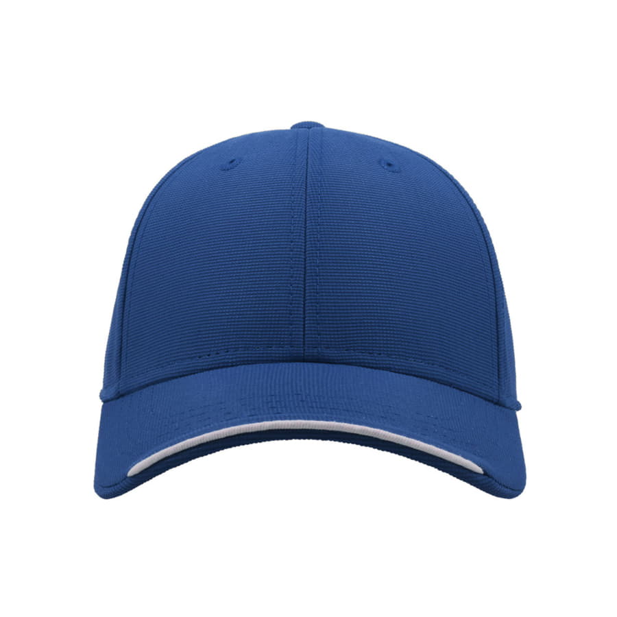 Бейсболка ESTORIL-S, 6 клиньев, застежка на липучке, ярко-синий, белый-5