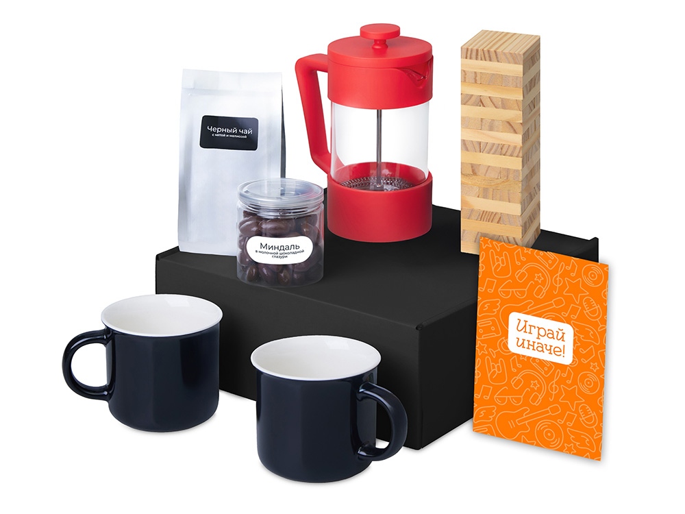 Подарочный набор Re:y. Together  с френчпрессом, кружками и дженгой-1