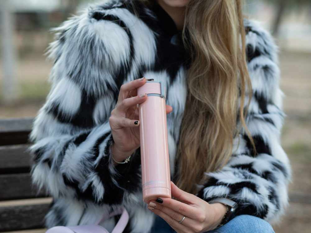 Термос SKINNY MINI, розовый-4