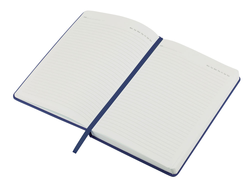 Бизнес-блокнот C2 софт-тач, твердая обложка, 128 листов, темно-синий-3