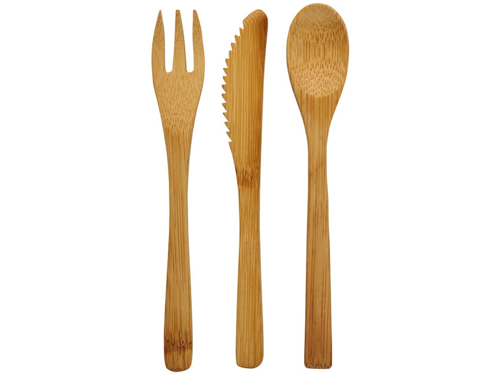 Набор столовых приборов Celuk из бамбука, натуральный-1