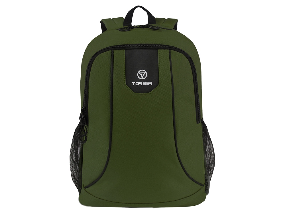 Рюкзак TORBER РАКЕТА с отделением для ноутбука 15,6, зеленый, полиэстер 600D, 46 х 30 x 13 см-0