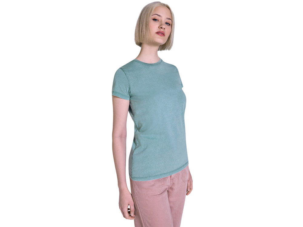 Футболка Fiyi женская, сине-зеленый выстиранный-4