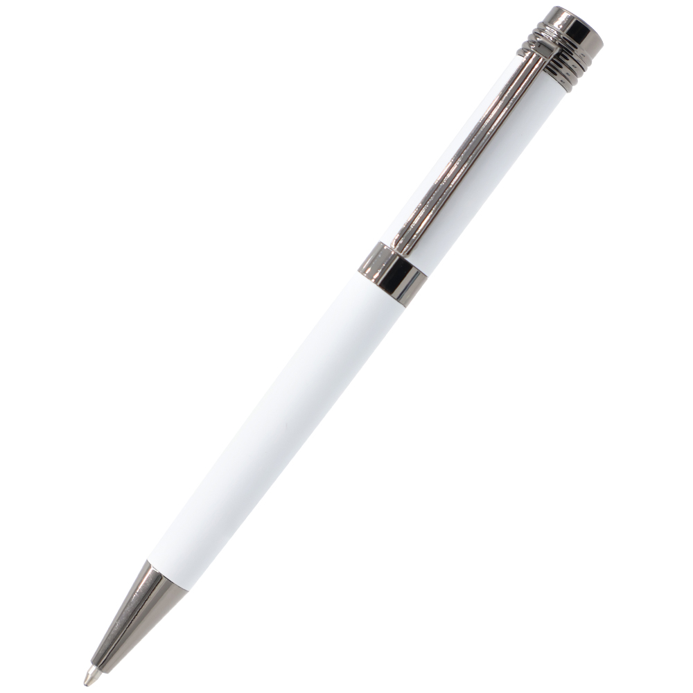 Ручка Senator в коробке Cradle чёрной с серебристым, Белый-1