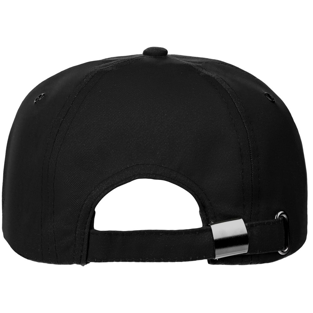 Бейсболка Canopy, черная с белым кантом-1