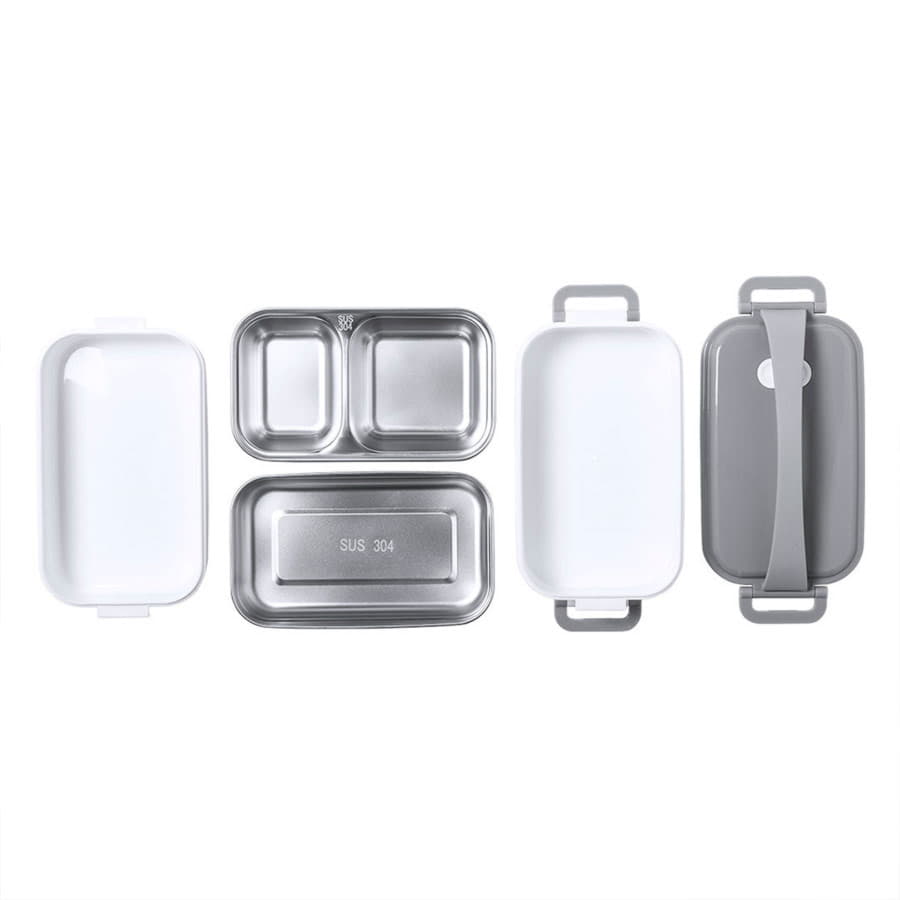 Термо ланч-бокс DIXER, 1700мл, белый, серый-4