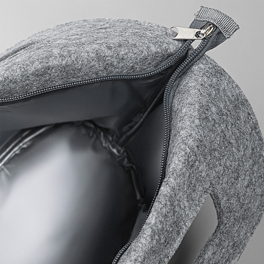 Термосумка "FELTY", 34 x 22 x 15 см, фетр, серый меланж-3