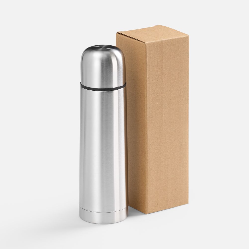 Термос Plain 500, ver.2, серебристый-4