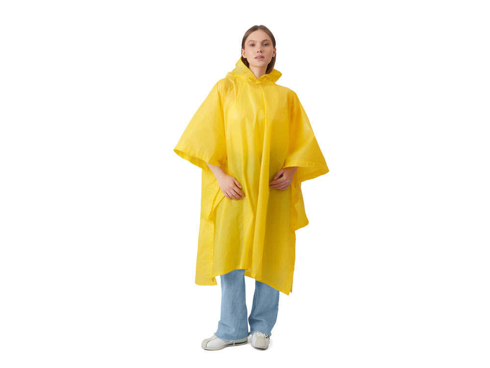 Пончо Hawaii c чехлом унисекс, желтый-3