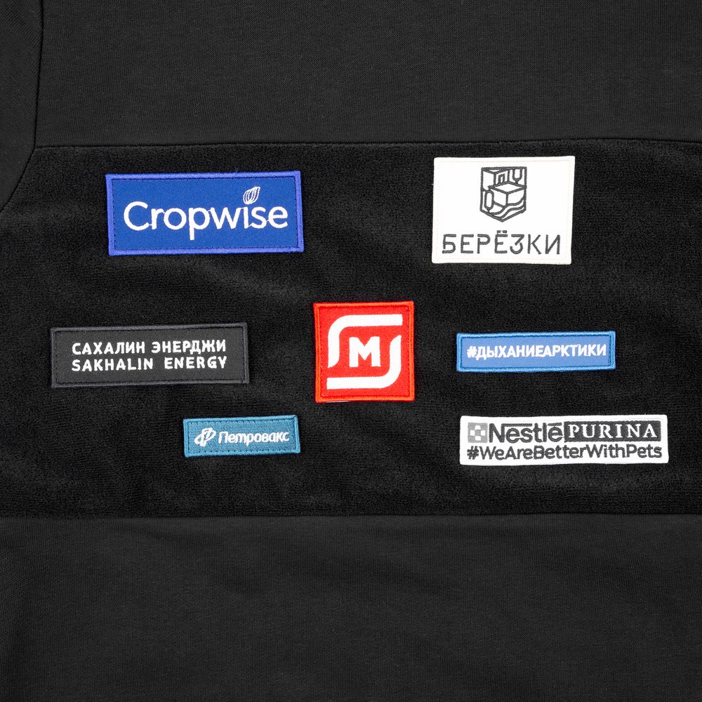 Худи унисекс Patch Catcher со вставкой из липучки, черное-4