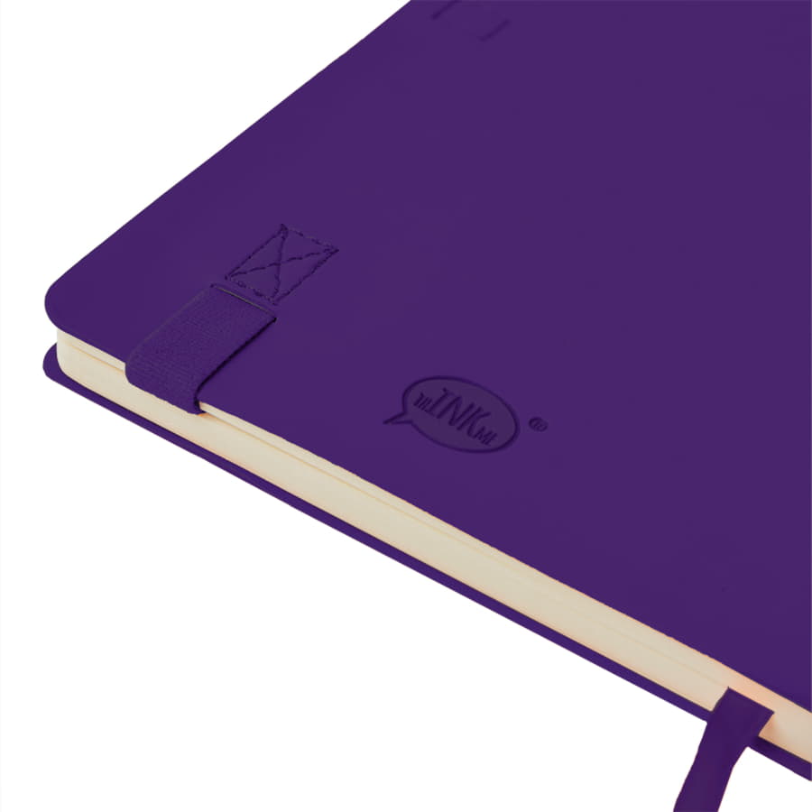 Бизнес-блокнот GRACY на резинке, формат А5, в линейку, фиолетовый-6