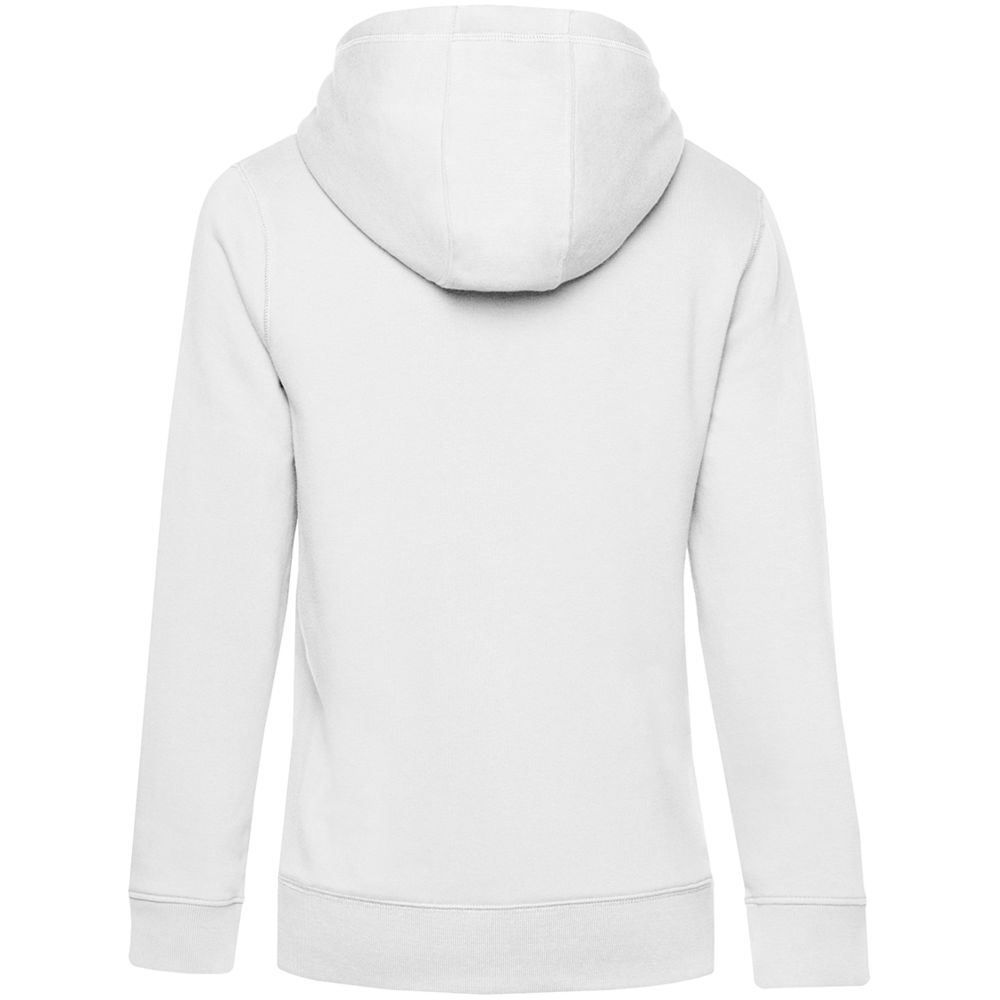 Толстовка на молнии с капюшоном женская Queen, белая-2