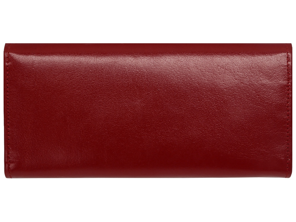 Портмоне дамское с отделениями для банкнот, кредитных карт и монет, красный-4