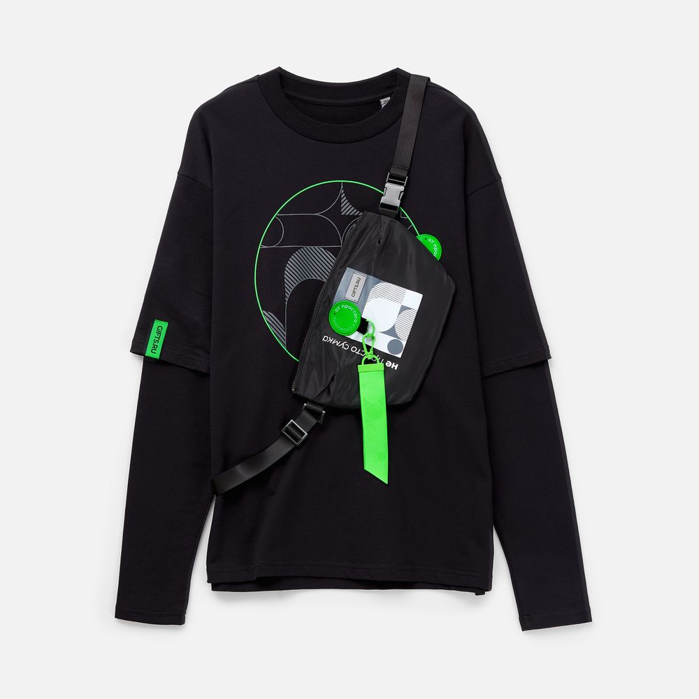 Поясная сумка W1, черная-7