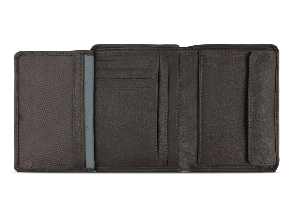 Портмоне BUGATTI Bomba, с защитой данных RFID, коричневое, кожа/полиэстер, 10х2х12,5 см-3