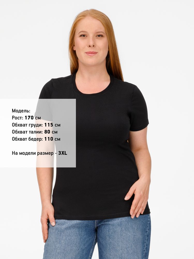 Футболка женская T-bolka Lady, черная-6