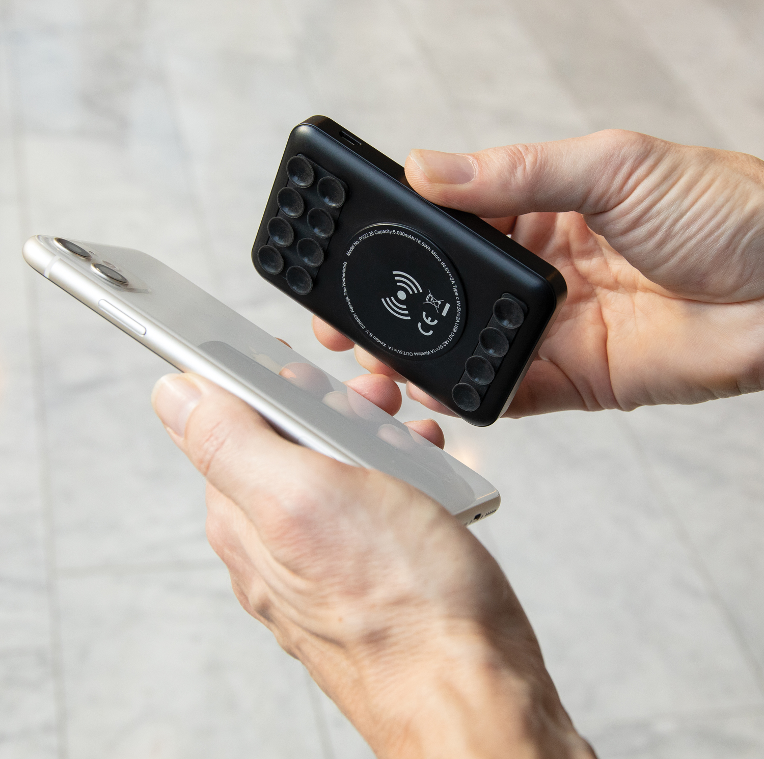 Карманный внешний аккумулятор с функцией беспроводной зарядки, 5000 мАч-5