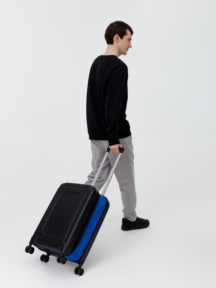 Чемодан Platta, черный с синим-8