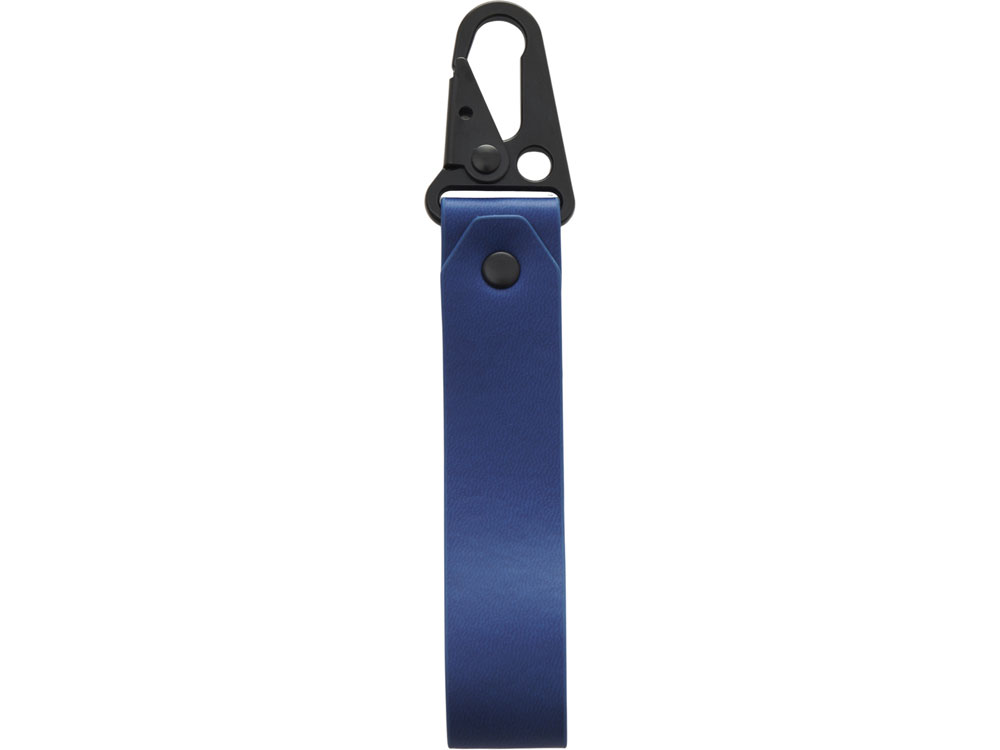 Брелок-ремувка из эко-кожи с карабином Domino, темно-синий-1