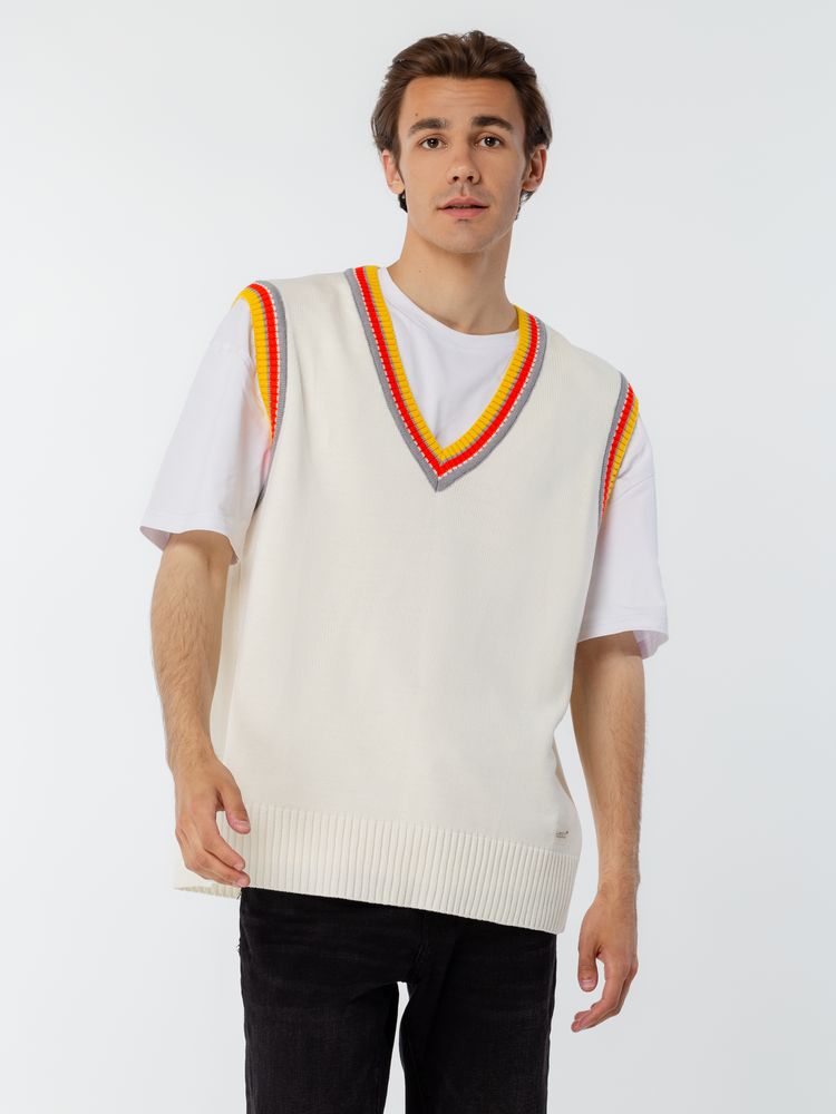 Жилет оверсайз унисекс Cornell в сумке, молочно-белый-8