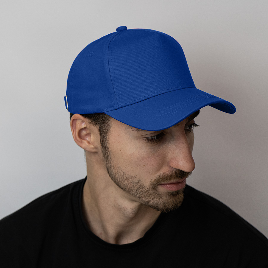 Бейсболка VALLEY, 5 клиньев, металлическая застежка, ярко-синий-1