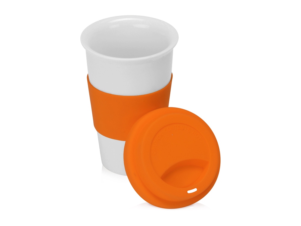 Фарфоровая кружка с двойными стенками Toronto, 300мл, оранжевый-1