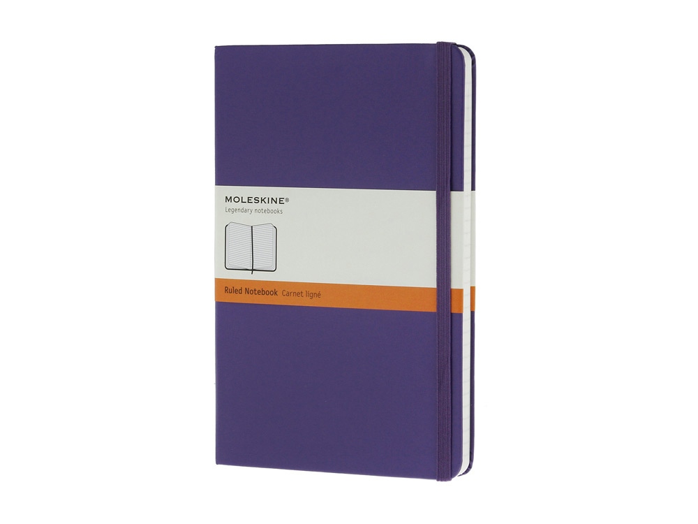 Записная книжка Moleskine Classic (в линейку) в твердой обложке, Large (13х21см), фиолетовый-0