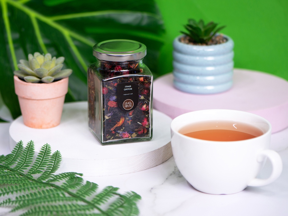 Чай черный, серия Bouquet, граф Орлов, стеклянная банка-4