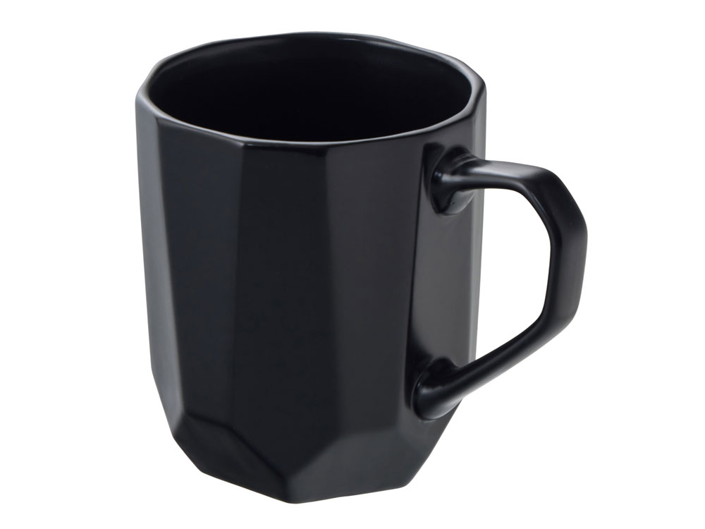 Кружка с гранями Amery, 310мл, черный матовый-0