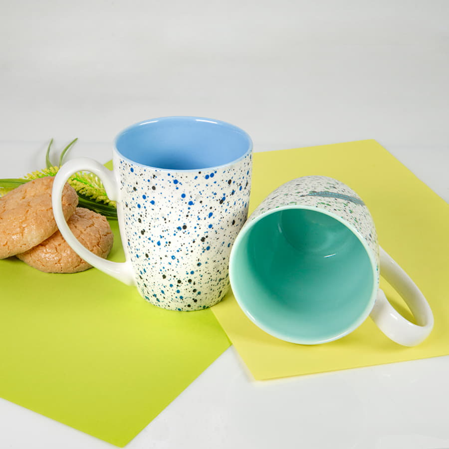 Кружка TERRAZZO, голубой, белый-6