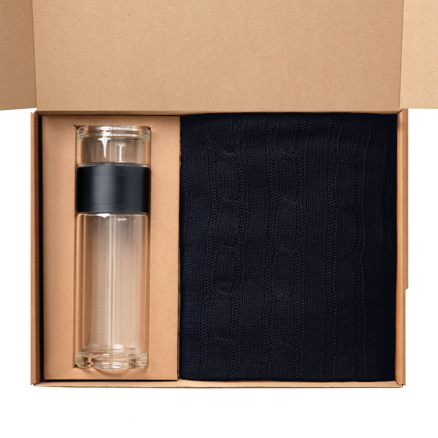 Подарочный набор Terso, Fado, синий (плед, термобутылка)-1