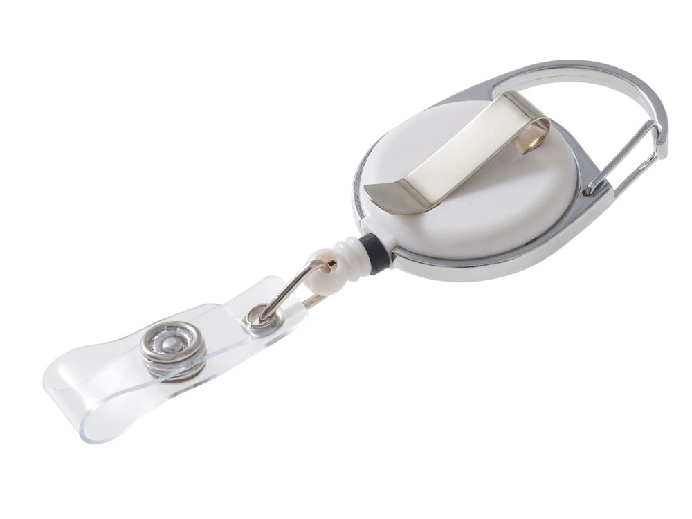 Бейдж с рулеткой-карабин Favor, черный-6