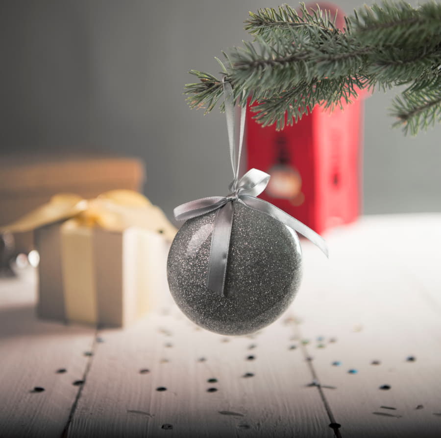 Елочное украшение ПРАЗДНИК, серебристый-3