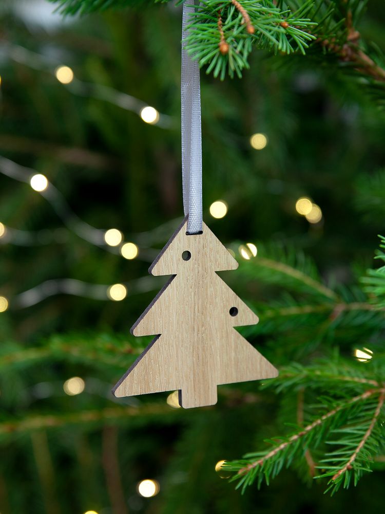 Деревянная подвеска Christmate, елочка-4