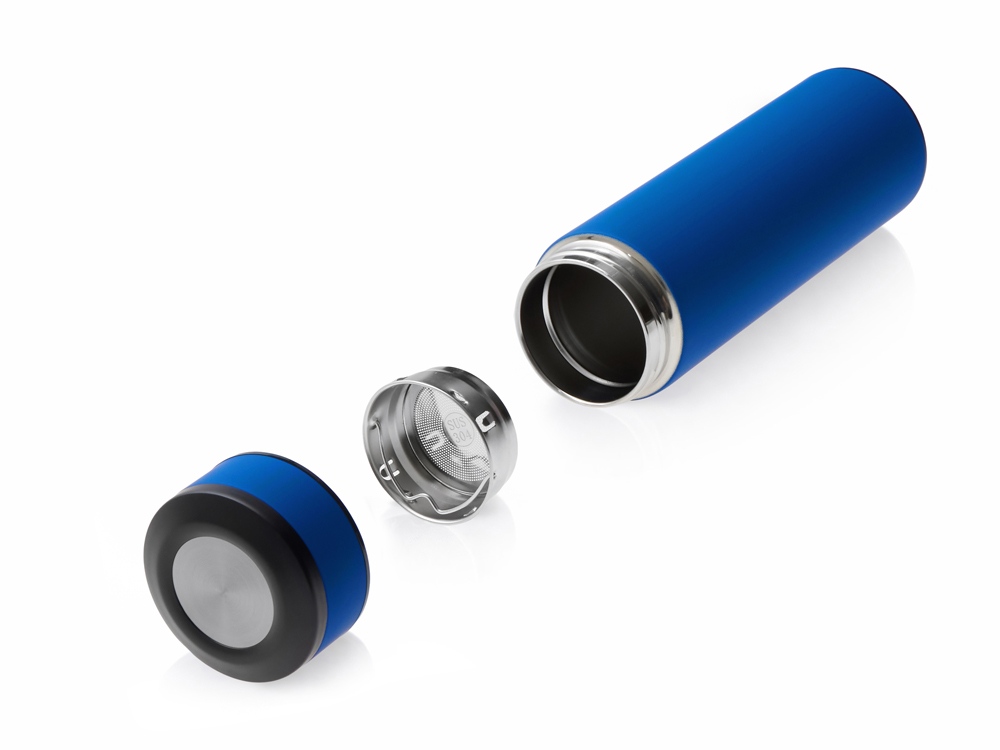 Вакуумный термос Vacuum Flask C1, soft touch, 420мл, синий-3