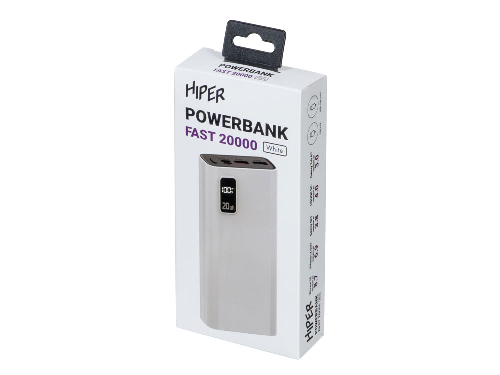 Портативный внешний аккумулятор FAST 20000 White-8