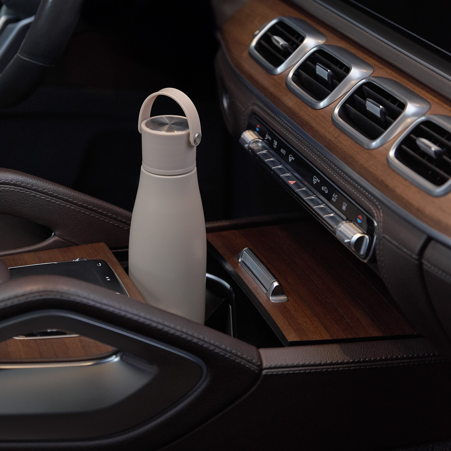 Термобутылка вакуумная герметичная Bosca, бежевая-10