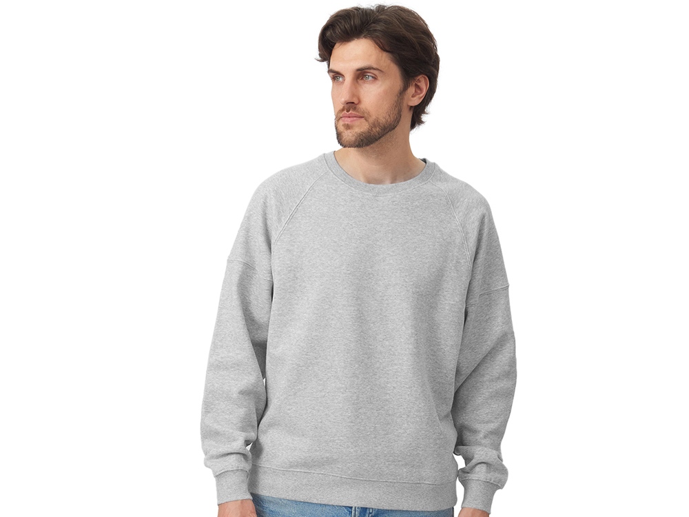 Свитшот оверсайз Paris, унисекс, серый меланж-2