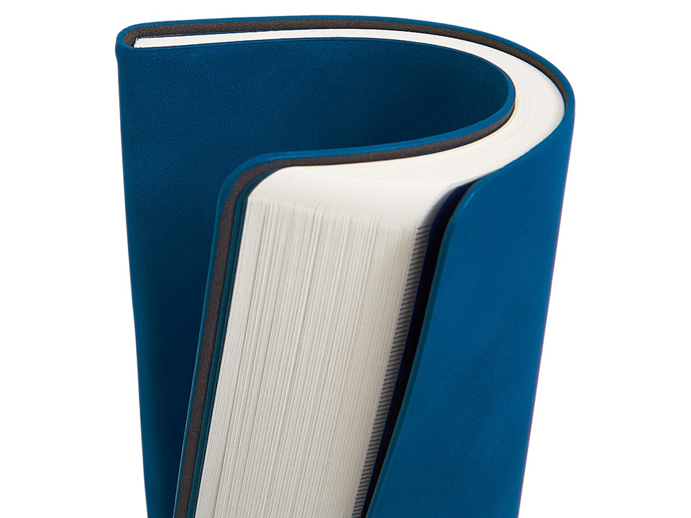 Блокнот А5 в гибкой обложке Chaplin, синий-10